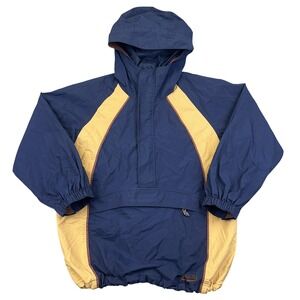 Vintage Patagonia Jacket Kids 10 Navy Yellow Hooded Anorak Pullover 1999 90s